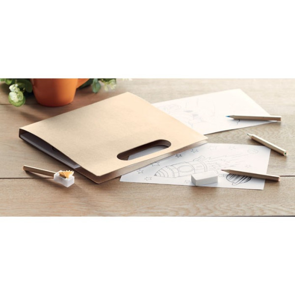 FOLDER2 GO - Malset mit 6 Buntstiften